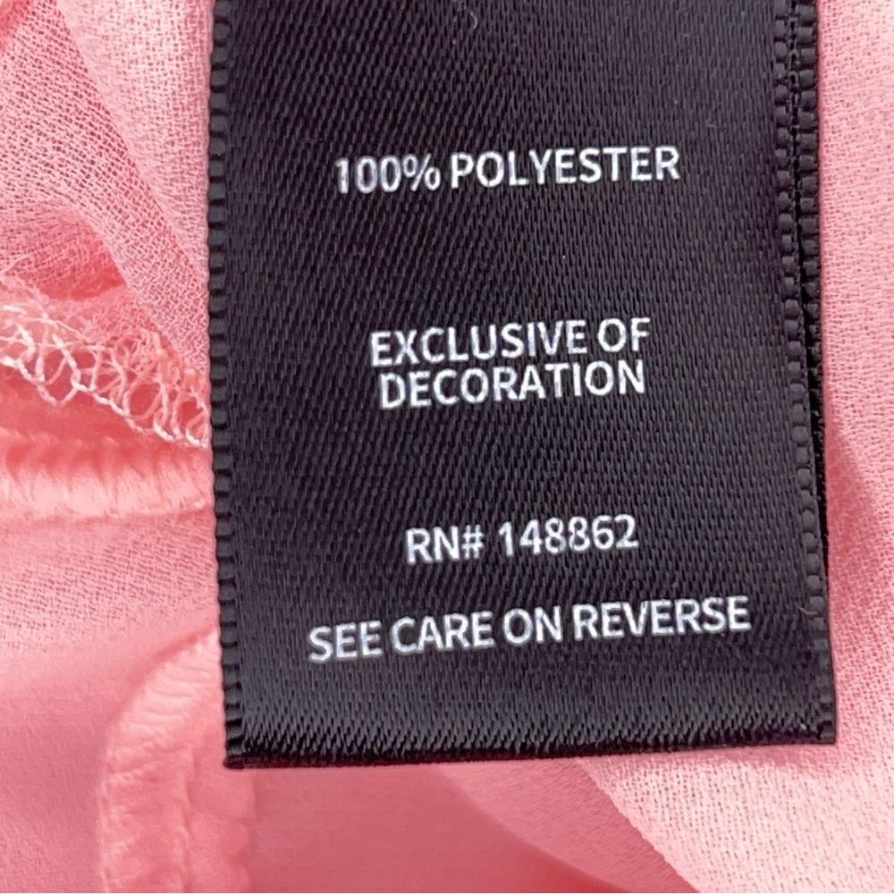 Size 26 Torrid 4 Pink Ruffle Blouse Long Sleeve Feminine Coquette Pastel - Picture 13 of 15